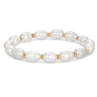 Gold Bracelet with Pearl
