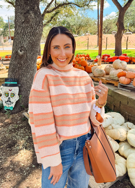 Quinnie Turtleneck Sweater in Orange
