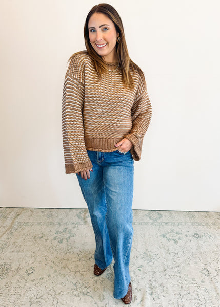 Pasquette Sweater in Mocha Stripe