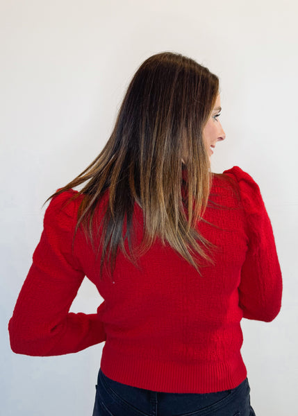 Ella Knitted Sweater - Red