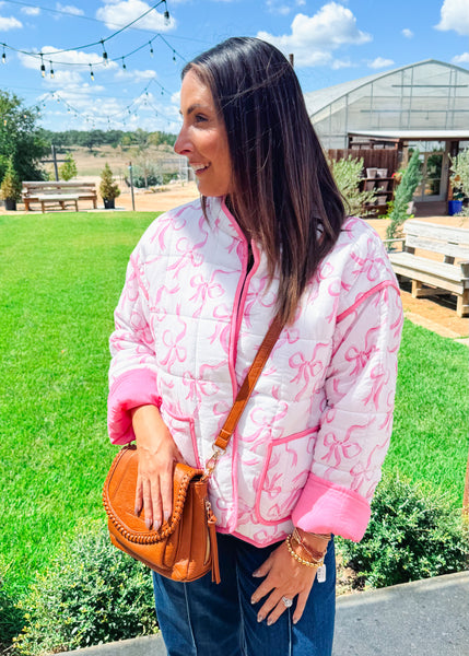 Cher Block Print Bow Jacket