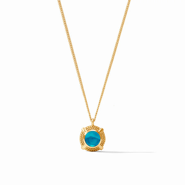 Cabochon Solitaire Necklace-Multiple Colors