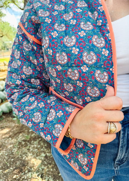 Cher Block Print Floral Jacket