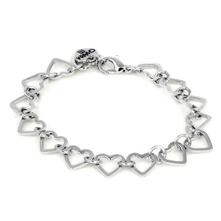 Heart Chain Charm Bracelet (Silver or Gold)