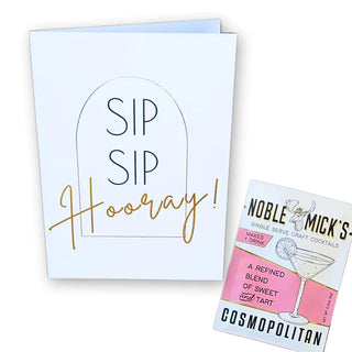 Sip Sip Hooray Card W/ Cosmopolitan