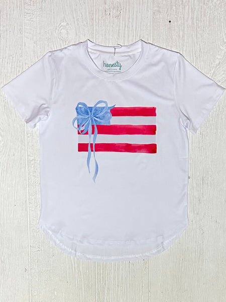 Flag with Bow Active Tee Shirt