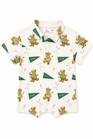 Golfing Bears Polo Shorty Romper