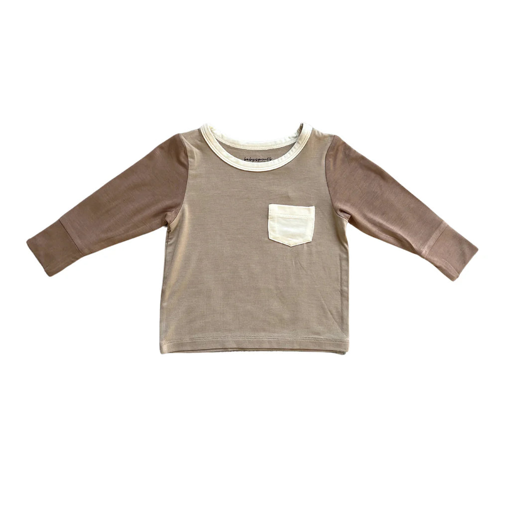 Boys Cocoa Colorblock Pocket Shirt