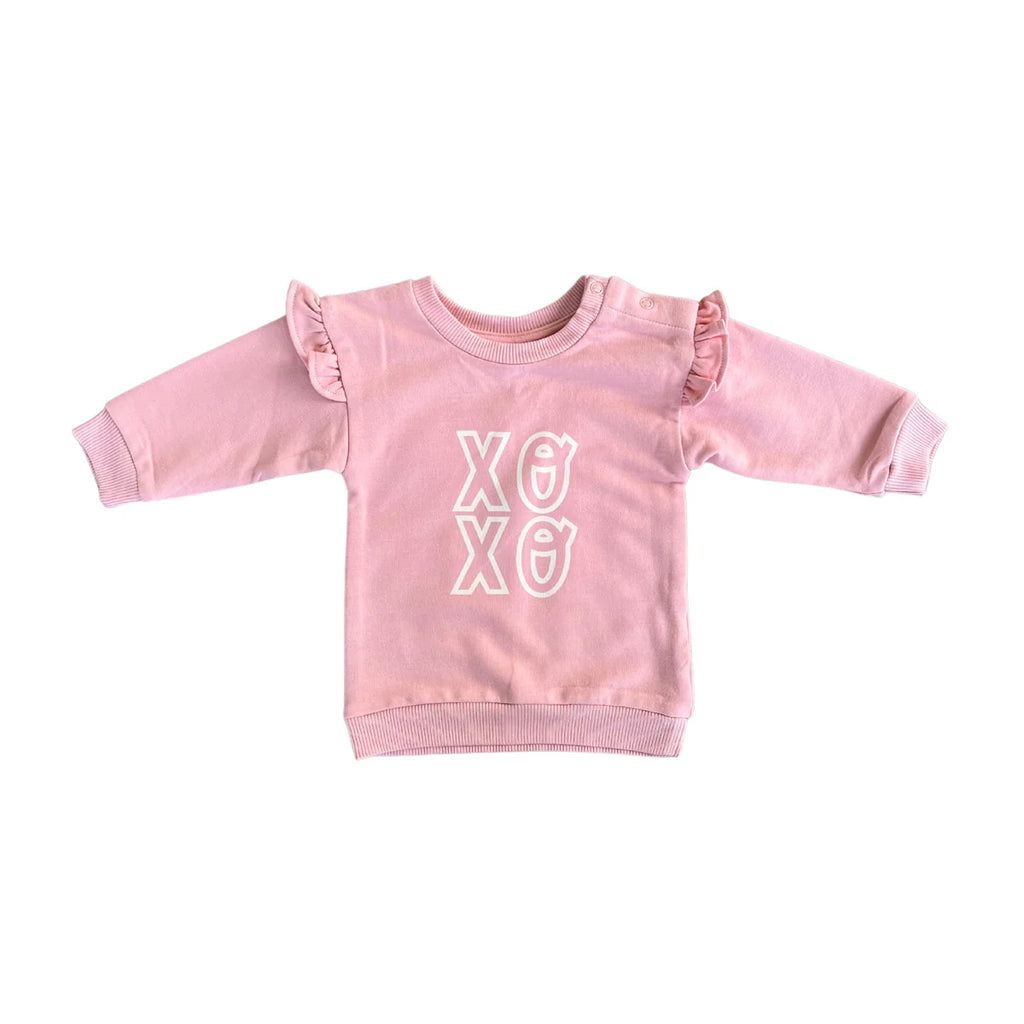 XOXO Ruffle Sweatshirt