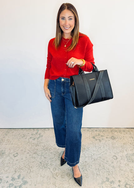 MEDINA COZY CARDIGAN Festive Red