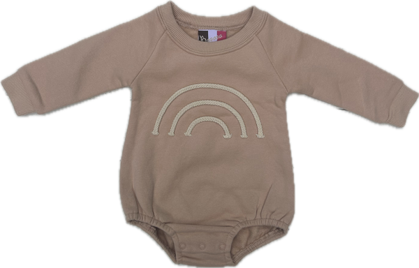 Girls Tan Rainbow Sweatshirt Bubble