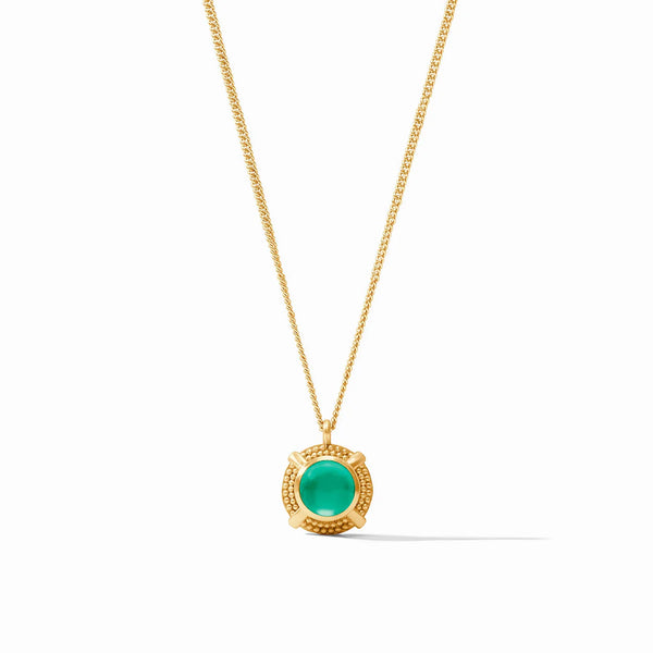 Cabochon Solitaire Necklace-Multiple Colors