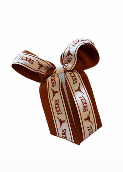 Medium Collegiate Logo Grosgrain Overlay Streamer Bow