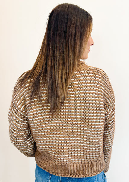 Pasquette Sweater in Mocha Stripe