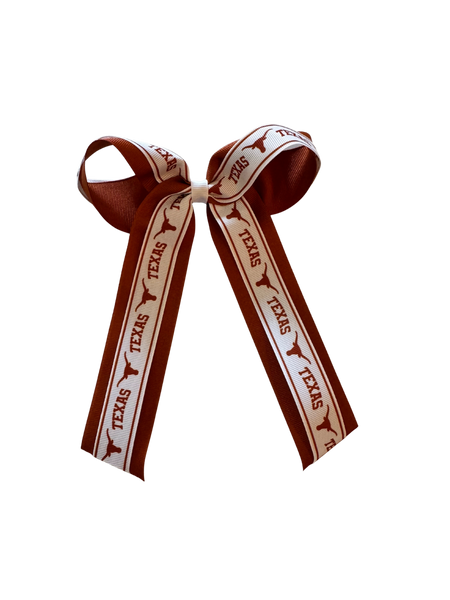 Large Collegiate Logo Grosgrain Overlay Streamer Bow