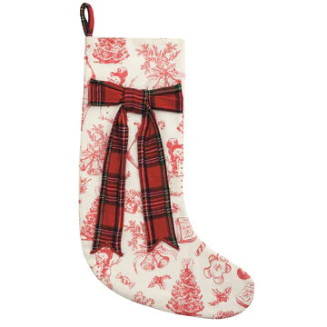 Cuff Toile Christmas Stockings (Assorted Styles)