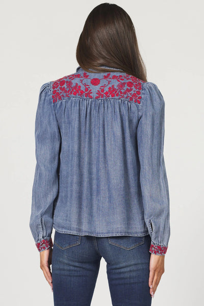 Nasrin Top in Independence Blue