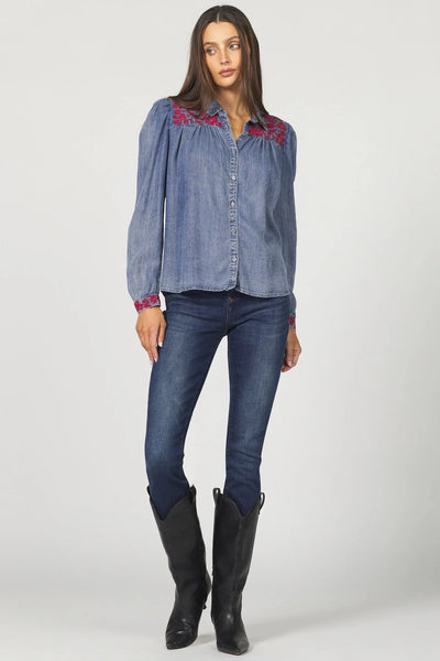 Nasrin Top in Independence Blue