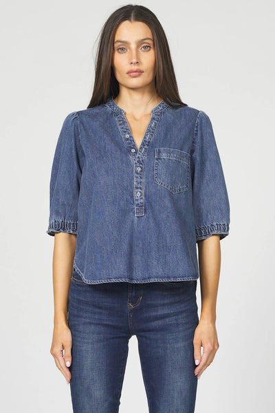 Sidney Top in Independence Blue