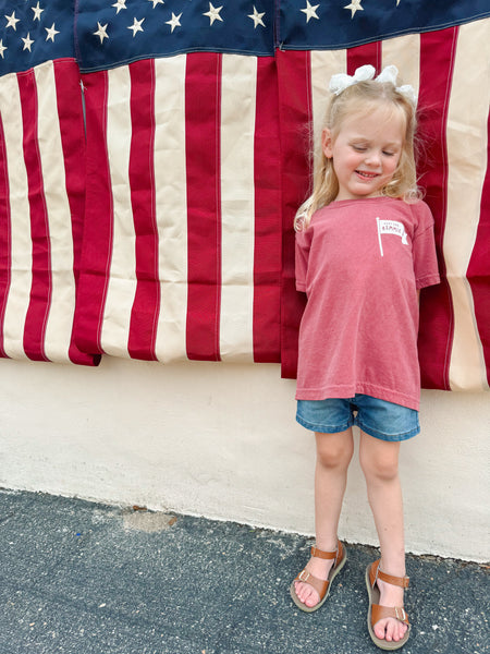 Root for Remmie Kids Tee-Crimson Red