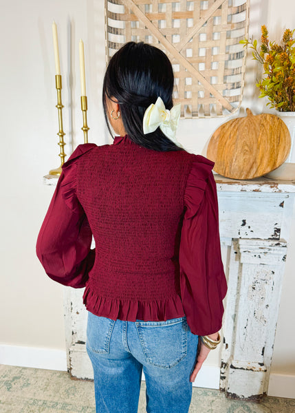 Lizzie Top in Maroon