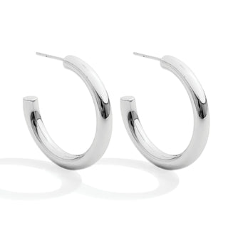 The Perfect Hoop Medium Earrings in Silver