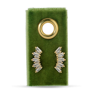 Single Stud Set with Curved Baguette Studs