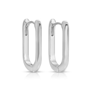 Oblong Huggie Earrings