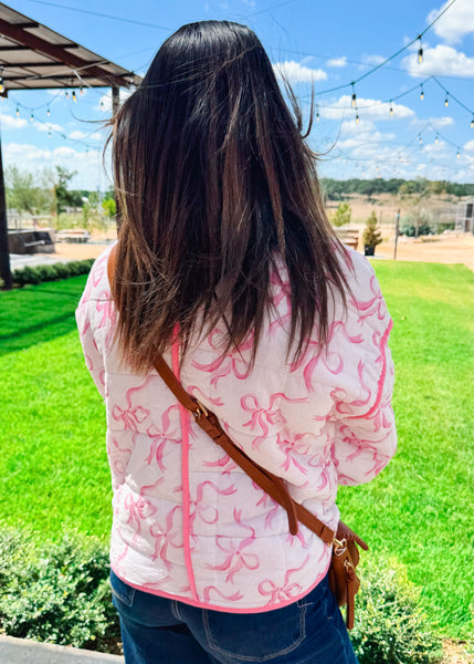 Cher Block Print Bow Jacket