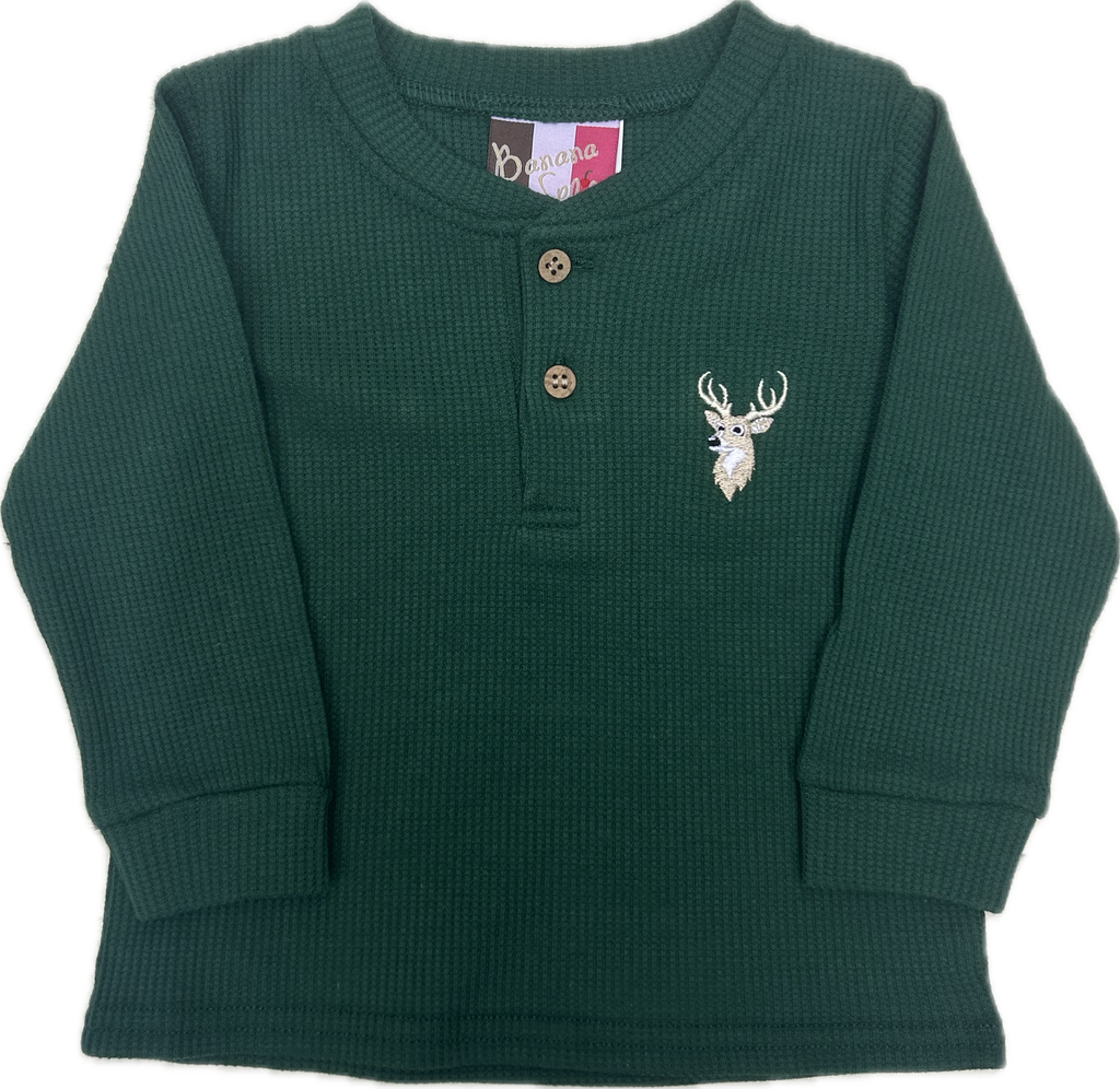 Boys Deer Henley Shirt