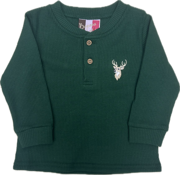 Boys Deer Henley Shirt