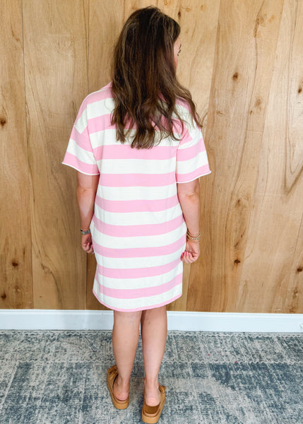 Kensie Dress in Paler Pink & Ivory