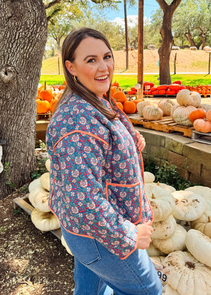 Cher Block Print Floral Jacket