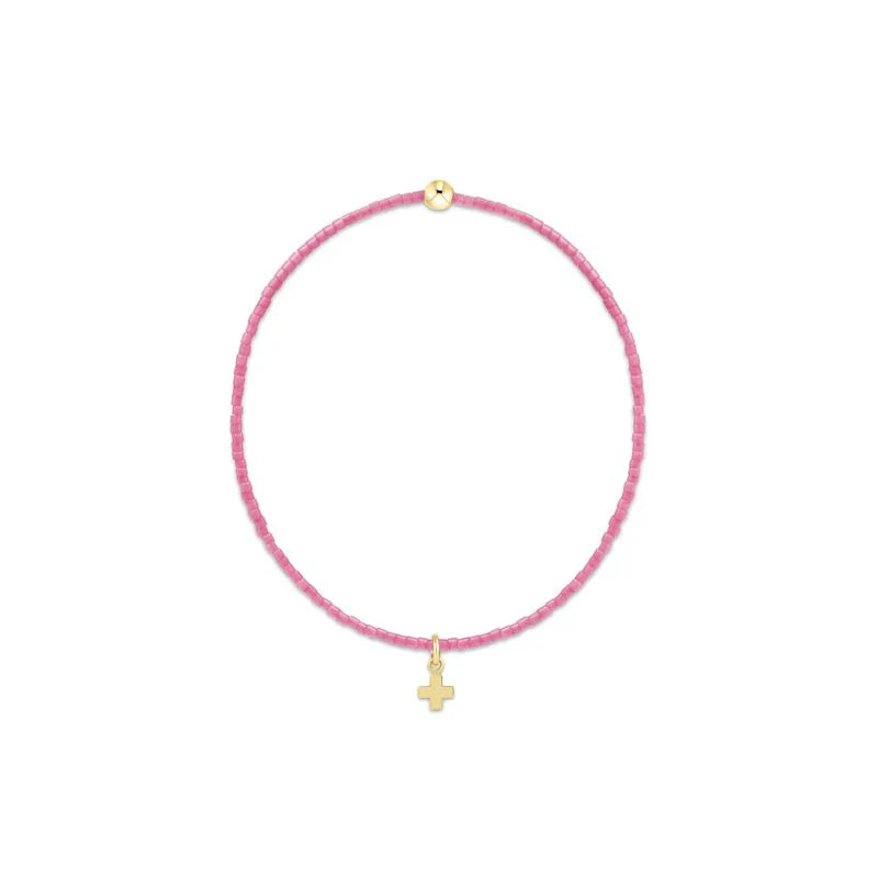 Hope Classic Bracelet – Bubblegum (Sig Cross Small Gold Charm)