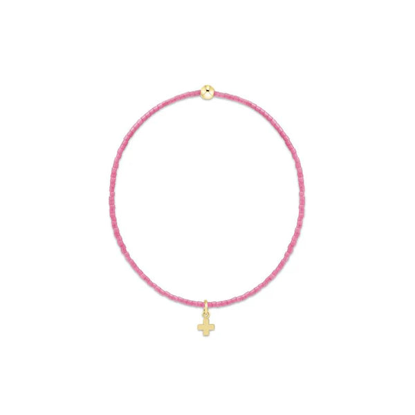 Hope Classic Bracelet – Bubblegum (Sig Cross Small Gold Charm)