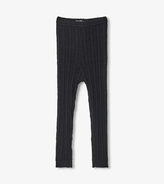 Black Baby Cable Knit Leggings