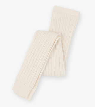 Cream Cable Knit Tights