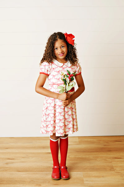 Pink Ribbons & Bows Proper Pleat Dress