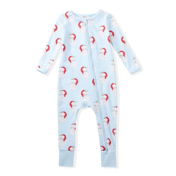 Vintage Santa Blue Butterknit Sleeper