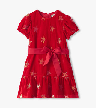 Star Sequin Velvet Dress
