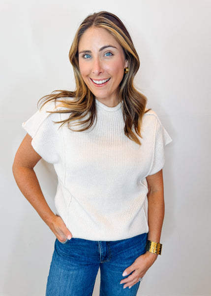 Eden Sweater Top - Off White