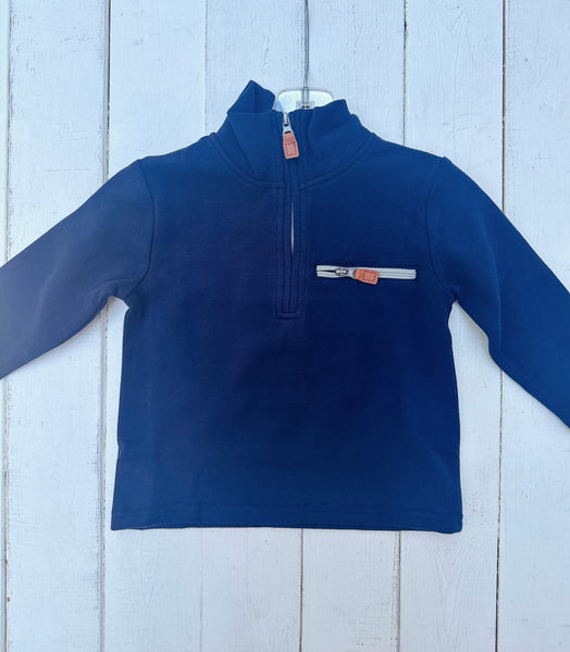 Boys Navy Kingston 1/4 Zip Pullover