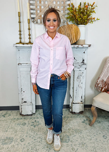 Kendra Button Down in Pink