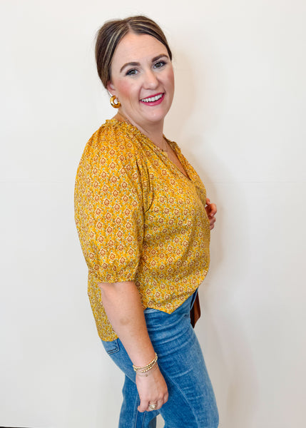 Costa Marigold Calico Top