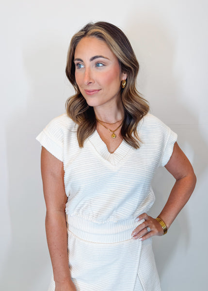 Endgame V-neck in Ivory