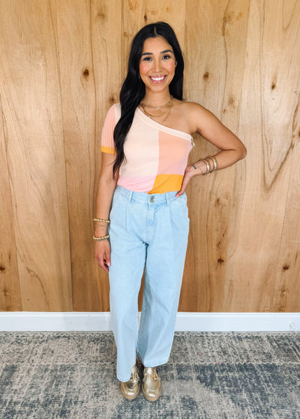 Amber Colorblock Top in Sherbert