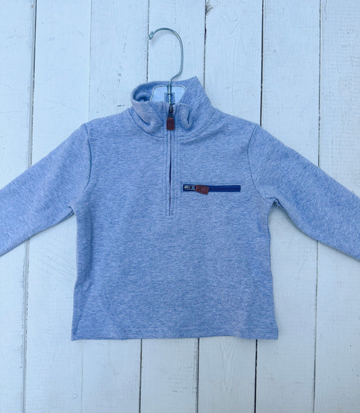 Boys Grey Kingston 1/4 Zip Pullover