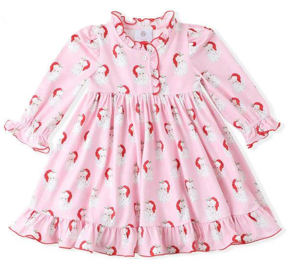 Vintage Santa Pink Butterknit Play Dress