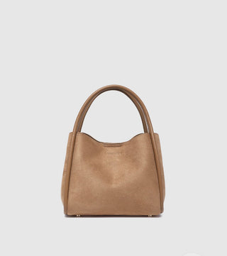 Steffie Suede Mini Tote Bag - Honey