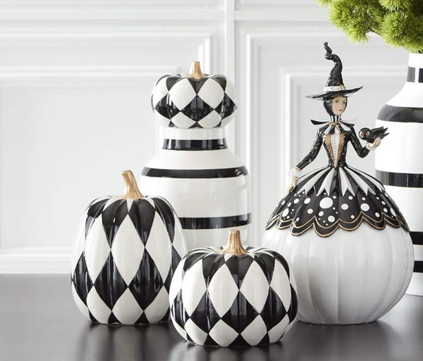 Black and White Harlequin Pumpkins